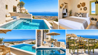 Griechenland: Santorini – Pyrgos – 8 Tage im Adults-Only Aeon Suites – inklusive Direktflug Juniorsuite Frühstück Whirlpool ab 1.148,50 €