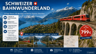 Schweiz: Bahnerlebnisreise durch Graubünden