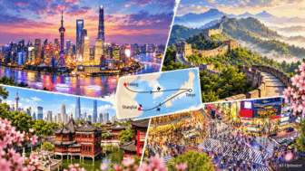 China und Japan in einer Reise erleben: 9-tägige Asien-Rundreise mit Peking Tokyo und Shanghai inklusive Linienflügen Transfers 7 Hotelübernachtungen mit Frühstück deutschsprachiger Reiseleitung und Rail und Fly ab 1.499 €