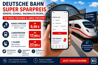 Deutsche Bahn Super Sparpreis: Kurze Strecken ab 6,99 € – Langstrecken ab 17,99 € – 1. Klasse ab 27,99 €
