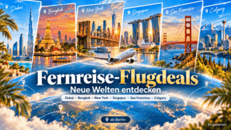 Fernreise-Flugdeals ab Berlin: Dubai ab 249 €, New York ab 333 €, San Francisco ab 376 €, Los Angeles ab 379 €, Toronto ab 425 € und weitere Traumziele.
