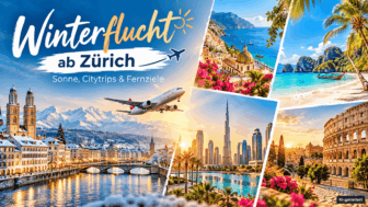 Fernreise – Flugdeals: Winterflucht ab Zürich: Rom ab CHF 50, Lissabon ab CHF 72, Barcelona ab CHF 73, Dubai ab CHF 232, New York ab CHF 365, Miami ab CHF 396 und weitere Sonnen- und Fernreiseziele.
