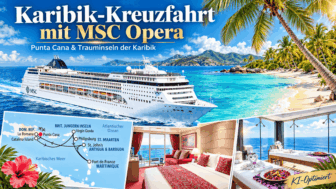 Karibik-Kreuzfahrt mit Punta Cana: 12-tägige Reise inklusive Flug 3 Hotelübernachtungen in der Dominikanischen Republik 7 Nächten MSC Opera All Inclusive Transfers Rail & Fly ab 1.999 €