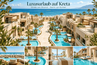 Griechenland: Kreta zum Frühlingspreis: 8 Tage im UZENIE All Suites Boutique Resort direkt am Meer inklusive Flug Frühstück Suite mit privatem Whirlpool Gepäck und Zug zum Flug ab 1.045 €